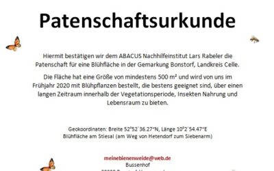 ABACUS Rabeler unterstützt das Projekt Bienenweide im Landkreis Celle